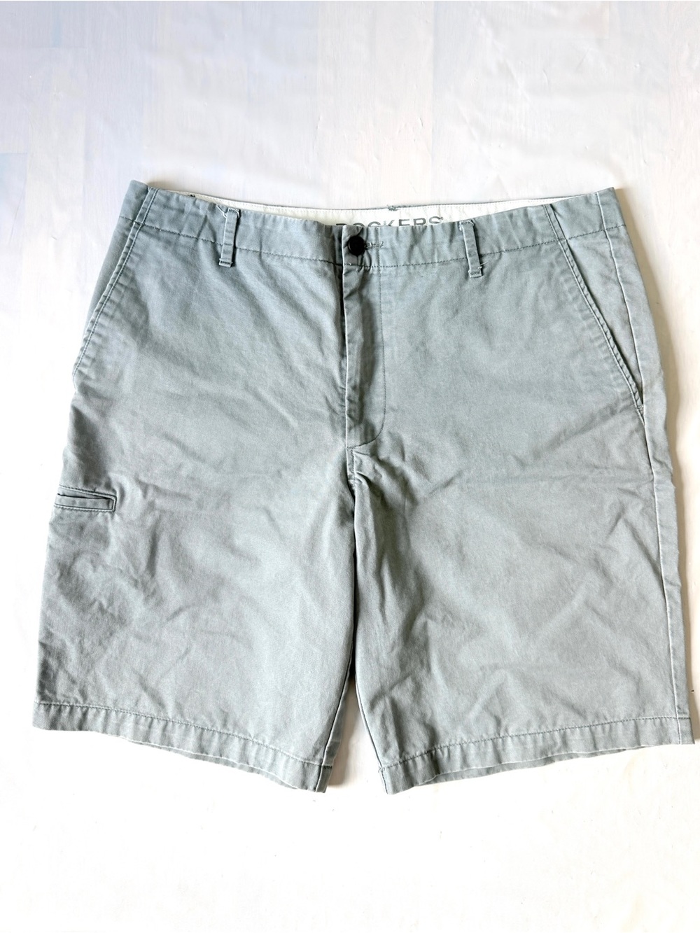 Dockers Cotton Chino Shorts Gray 9" Men's Size 36
